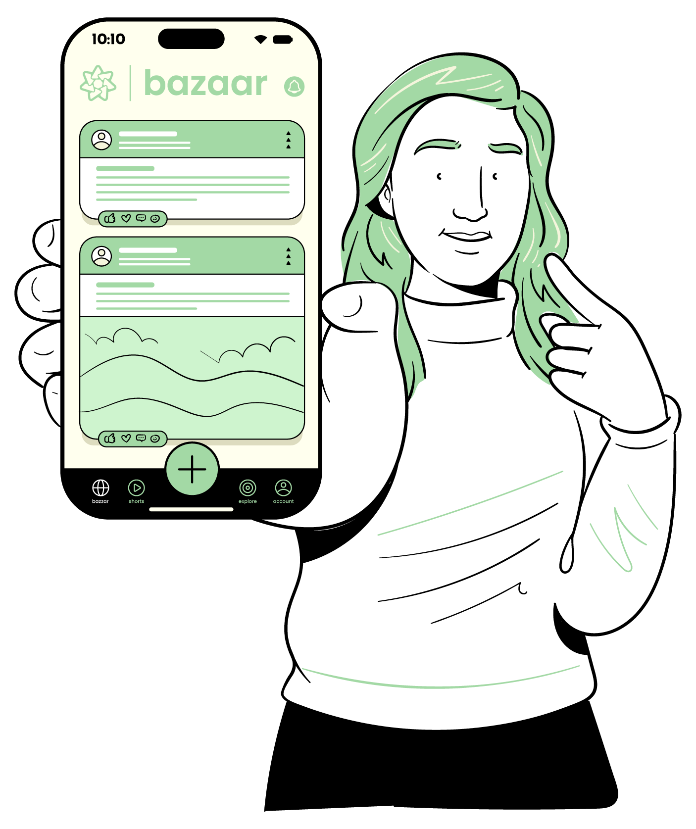 Samosa App Illustration - Communication
